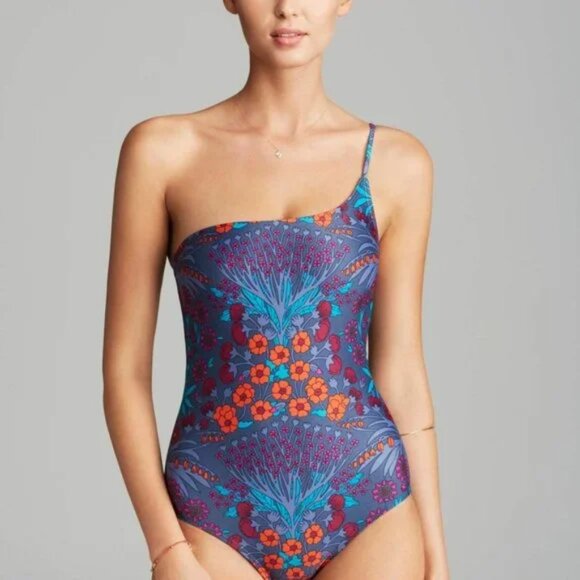 Marc Jacobs Maddy Botanical Floral One Shoulder One Piece Swimsuit XS - Picture 2 of 12